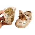 thumbnail image 3 of Baby Girls Princess Shoes Bowknot Anti-Slip Rubber Sole First Walkers, 3 of 5