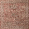thumbnail image 1 of Ahgly Company Indoor Square Mid-Century Modern Dark Salmon Pink Oriental Area Rugs, 6' Square, 1 of 6