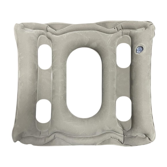Cojín inflable para asiento, almohadilla flocada para glúteos, portátil, PVC, soporte ergonómico, cojín inflable para silla coche para