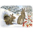 thumbnail image 1 of Tapis de Cuisine Ou de Bain Lapins d'Hiver, 24 x 36, 1 of 1