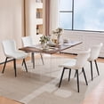 thumbnail image 6 of Kidol & Shellder Dining Chair Set of 2 PU Upholstered High Back Washable Living Room Side Chairs, White, 6 of 7