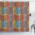 thumbnail image 1 of Ambesonne Cartoon Shower Curtain, Sketch Amsterdam, 69"Wx84"L, Multicolor, 1 of 3