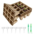 thumbnail image 1 of Kit de Plateau de Démarrage de Graines Pots de Plantes Jardin Biologique Biodégradable Plateaux de Semis, 1 of 8