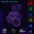 thumbnail image 3 of MyArtWe 3D Bear Night Light Love Dream Touch Bedside Acrylic LED Table Lamp, 3 of 10