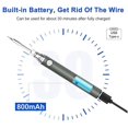 thumbnail image 4 of Cordless Soldering Iron Kit, USB Rechargeable Cordless Soldering Iron, 3 Temperature Adjustment Soldering Iron - Grey, 4 of 5