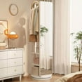 thumbnail image 3 of Yardi Yarda 19.6*15.7*68.8in Full-Length Mirror, Plus Size Mirror with 360 ° Rotating Design for Indoor, White, 3 of 13