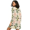 thumbnail image 2 of FORMRS Womens Long Sleeve Nightgowns Crew Neck Sleep Shirt Soft Pajamas Sizes S-3XL, Retro Black Stars, 2 of 8