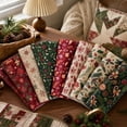 thumbnail image 5 of 8-Pack 16X20 Inch Red and Green Christmas Fabric Cotton Blend, Crafting Fat Quarters Fabric Bundles Seasonal Table Runners and Quilts, Floral and Plaid Fabric for Sewing Holiday, 5 of 5
