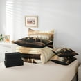 thumbnail image 6 of Manfei Brown Bear Twin Bedding Sets 7pcs, Wild Woodland Animal Bedding Comforter Set, Retro Farmhouse Lodge Cabin Sheet Sets, Ultra Soft Home Decor, 6 of 8
