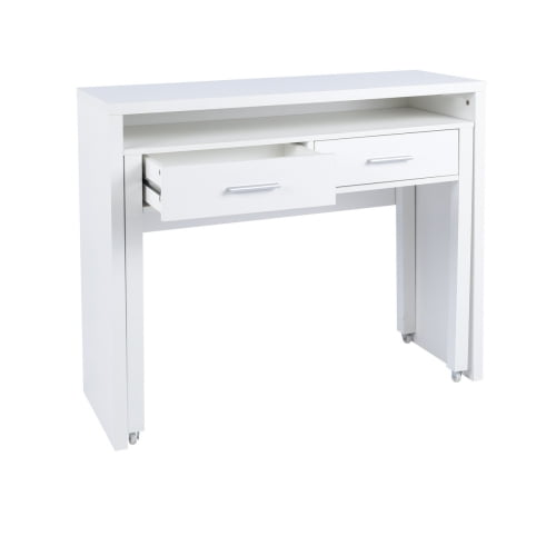 Computer Desk/ Writing Desk/Console Table with 2 Separate Desk, Pull ...