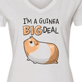 thumbnail image 4 of Inktastic I'm a Guinea Big Deal with Cute Guinea Pig Women's V-Neck T-Shirt, 4 of 5