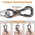 thumbnail image 4 of XiaZ Cable de amarre para perros, cadenas para perros resistentes de 10 pies para exteriores con gancho con cerradura, cables para corredores de mascotas, correas para perros pequeños, medianos y gran, 4 of 5