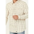 thumbnail image 3 of Moonshine Spirit Men's Rhythm Plaid Print Long Sleeve Snap Western Shirt Ivory Medium, 3 of 4