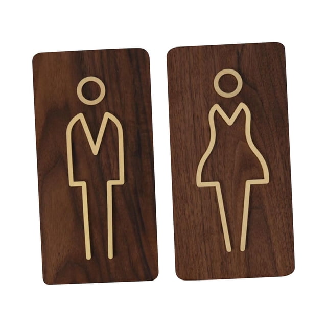DOLITY Hommes et Femmes Toilettes Signalisation Mode Universel Épais Toilettes Signe Durable pour C