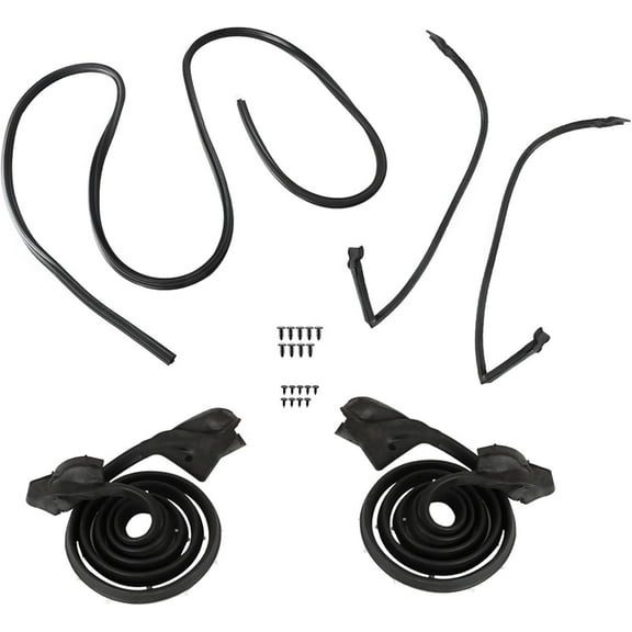 munirater 5Pcs Weatherstrip Seal Kit Black Rubber Door Roofrail Trunk Replacement for 1970-1981 Firebird Camaro P001-105