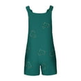 thumbnail image 5 of Nrmvnmi Womens Summer Casual Sleeveless Printed Short Rompers Adjustable Strap Loose Shorts Jumpsuits Overalls with Pockets Green XLMothers Day Gifts, 5 of 6