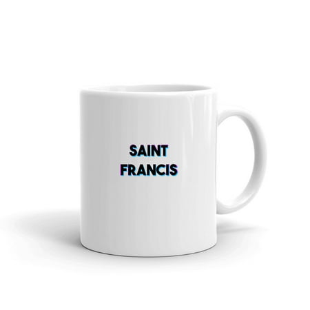 

Tri Color Saint Francis Ceramic Dishwasher And Microwave Safe Mug By Undefined Gifts
