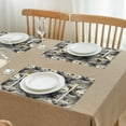 thumbnail image 3 of Gray Highland Cow Layer Pattern Summer Placemats Table Placemats Set Of 4-Linen Kitchen Washable Placemats Table Mats 11.8"x17.7" Non-Slip Heat Resistant, 3 of 6