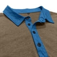 thumbnail image 5 of Polo Shirts for Men Casual Solid Collared Classic Long Sleeve Top Mens Loose Blouses, 5 of 7