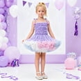 thumbnail image 2 of Gubotare Toddler Prom Dresses Toddler Girls Princess Tutu Dress Ruffled Sleeve A-Line Vintage Tulle Girl Solid Dresses for Party 4T 5T (Light Purple,4-5 Years), 2 of 4