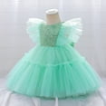 thumbnail image 5 of GYRATEDREAM Girls Dresses Sequin Mesh Tull Flower Girls Party Dress Bridesmaid Ball Gown Wedding Pageant Evening Gown, Size 6-7 Years, 5 of 9