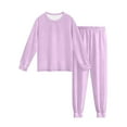 thumbnail image 4 of Girls Casual 2 Pieces Lounge Sets Long Sleeve Shirts Loose Straight Leg Pants Kids Comfy Soft Spring Fall Outfits 5-16 Years, 4 of 5