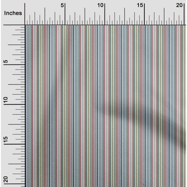 oneOone Silk Tabby Fabric Texture Stripe Print Sewing Fabric BTY 42 Inch Wide