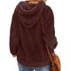 thumbnail image 2 of Gibobby Mujeres sudadera con capucha suéter Sudadera informal de manga larga de lana artificial para mujer （Marrón， XXXXL), 2 of 4