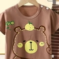 thumbnail image 4 of Zshosam Toddler Girl Clothes Unisex Baby Toddler and Kids Short Sleeve Top and Pants Pajama Set Size 12 18 Months,(Brown 12-18 Months), 4 of 5