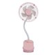 thumbnail image 1 of Mini ventilador con clip, ventilador portátil silencioso con luz nocturna, ventilador Personal recargable por USB, 1 of 5