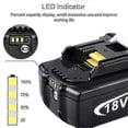 thumbnail image 2 of unique 2 Pack For Makita 18v Battery 6.0 Ah Lxt Li-ion Bl1850b Bl1830b Bl1860b Cordless,100% New, 2 of 5