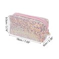 thumbnail image 3 of Unique Bargains 1 Pc Women Portable Sparkly Sequin Makeup Bag for Business Travel Vacation Polyester Pink, 3 of 3