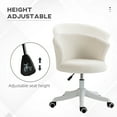 thumbnail image 4 of Vinsetto Fluffy Office Chair with Adjustable Height, Armless, White, 4 of 10