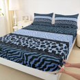 thumbnail image 3 of Homewish Leopard Zebra Print Twin Sheet Sets 3pcs for Boys Girls,Geometric Plaid Grid Twin Fitted Sheet Microfiber,Abstract Animal Stripes Breathable Flat Sheet,Breathable Home Decor, 3 of 7