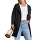 thumbnail image 3 of Abrigo Informal Cómodo de Lana con Solapa para Mujer, Chaqueta Informal de Moda, Abrigo , Ropa de Otoño e Invierno Negro L, 3 of 10