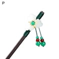 thumbnail image 2 of Eoperou Beads Flower Decor Tassel Hair Stick Vintage Wood Chinese Hair Chopstick Hair Accessories, 2 of 8