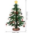 thumbnail image 2 of Mini Wooden Tabletop Christmas Tree Christmas Toy Set with 30 Mini Christmas Ornaments and 1 Star Tree Topper for Christmas Decoration Table Decors Christmas Gift, 2 of 5