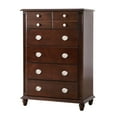 thumbnail image 6 of Contemporary Home Living 5-Drawer Wooden Bedroom Chest - 53" - Chocolate Brown, 6 of 6