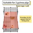 thumbnail image 3 of Loft Cage Small Animal Habitat Playpen For Guinea Pigs, Bunnies, Hamsters, Turtles, 3 of 7