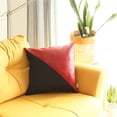 thumbnail image 3 of Boho-Chic Vegan Faux Leather Throw Pillow Covers, 3 of 6