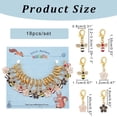 thumbnail image 2 of 18 Pcs Bees Flower Stitch Markers Alloy Enamel Crochet Stitch Marker Charms Removable Lobster Clasp Locking Stitch Marker for Knitting Weaving Sewing Accessories Quilting Handmade Jewelry Mixed Color, 2 of 8