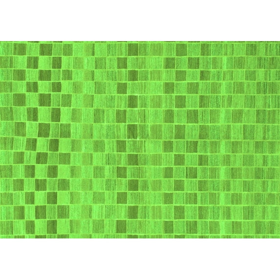 Ahgly Company Indoor Rectangle Solid Green Modern Area Rugs, 4' x 6'