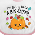 thumbnail image 4 of Inktastic I'm Going to be a Big Sister- cute Halloween pumpkin Girls Baby Bib, 4 of 4