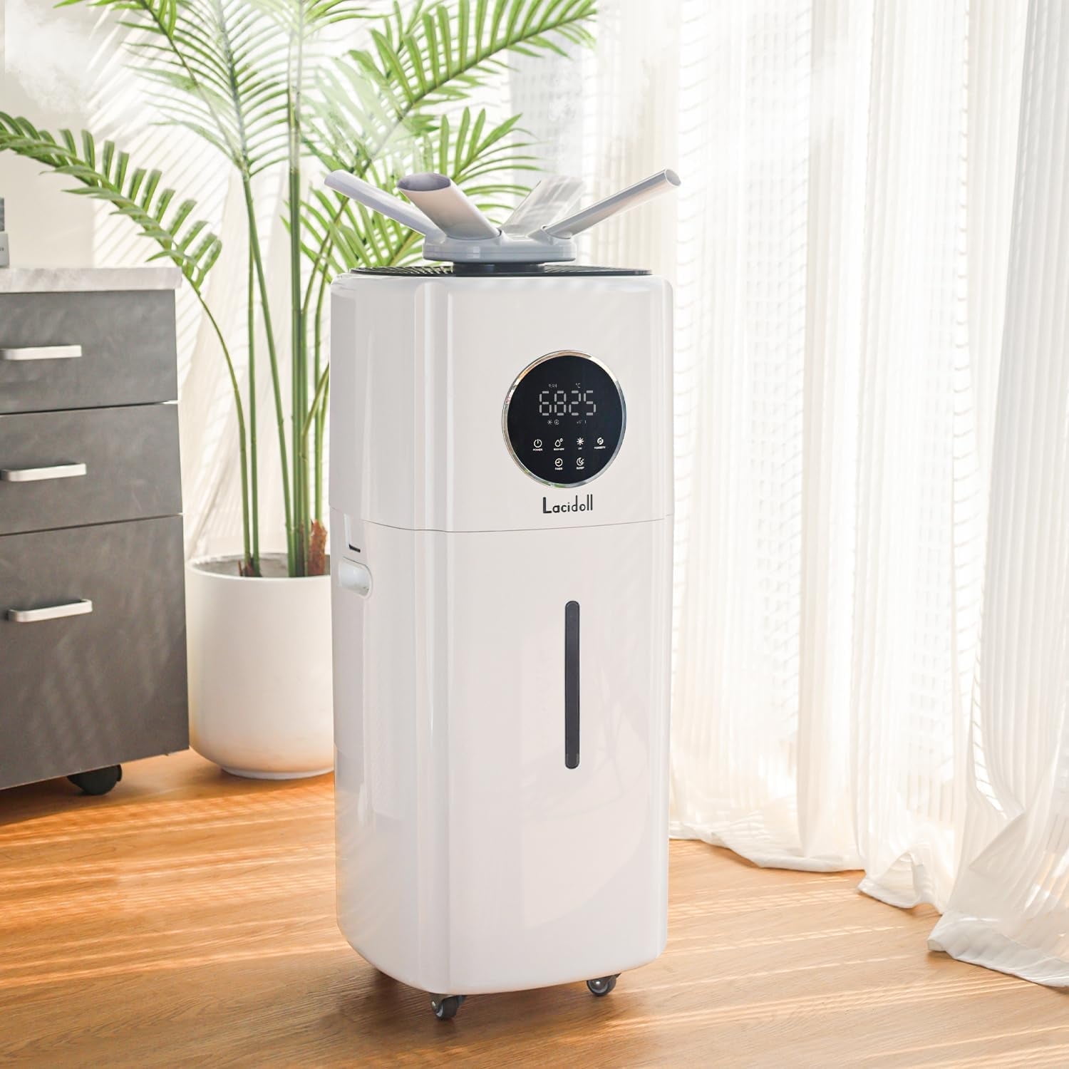 【9/7まで】IM MEN air AIRCARE D46 720 Evaporative Humidifier Tower, Titanium/Black