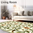 thumbnail image 2 of ODIKA 8' x 10' Machine Washable Non-Slip Area Rug, Floral Leaf High Traffic Rug, Beige, 112561, 2 of 7