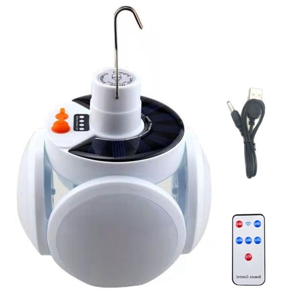 Linterna LED Solar Para Acampar, Lámpara Portátil Recargable Para Tienda De Campaña Con Gancho Para Colgar, Bombillas De Fútbol Plegables Para El Hogar, Exterior, Camping,