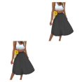 thumbnail image 2 of Qarigey de malla hasta la rodilla de cintura alta para mujer, faldas plisadas de viaje para banquete de fiesta para niñas, moda de Color Negro L 2Conjunto, 2 of 6