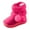 Z1-Hot Pink, variant on Kid's Girls Shearling Sheepskin Boot - Warm Easy On Winter Boot Brown for Size 11.5