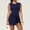 Navy, variant on Top-kevin Womens Tank Tennis Golf Dress with Built-in Bra Shorts Cross Backless Twist Front Hem Athletic Dresses