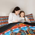 thumbnail image 5 of Manfei Western Retro Aztec Queen Comforter Set, Bohemian Hippie Geometric Bedding Sets, Teens Kids Adult Reversible Bedding Comforter Set, Breathable Home Decor, 3 Pieces, 5 of 8